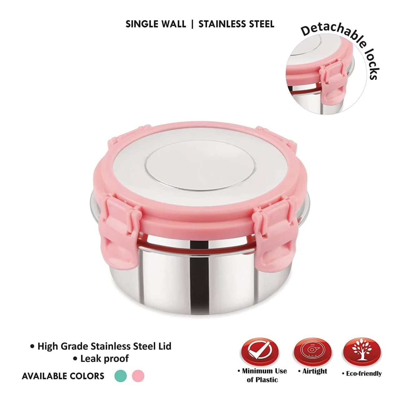 Mummas-LIFE-Leak Proof Click & Seal Lock Stainless Steel Storage Container | Airtight Food Box India